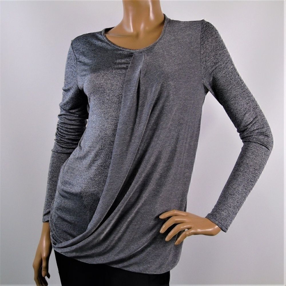 Banana Republic  Long Sleeve Top Drape Faux Wrap